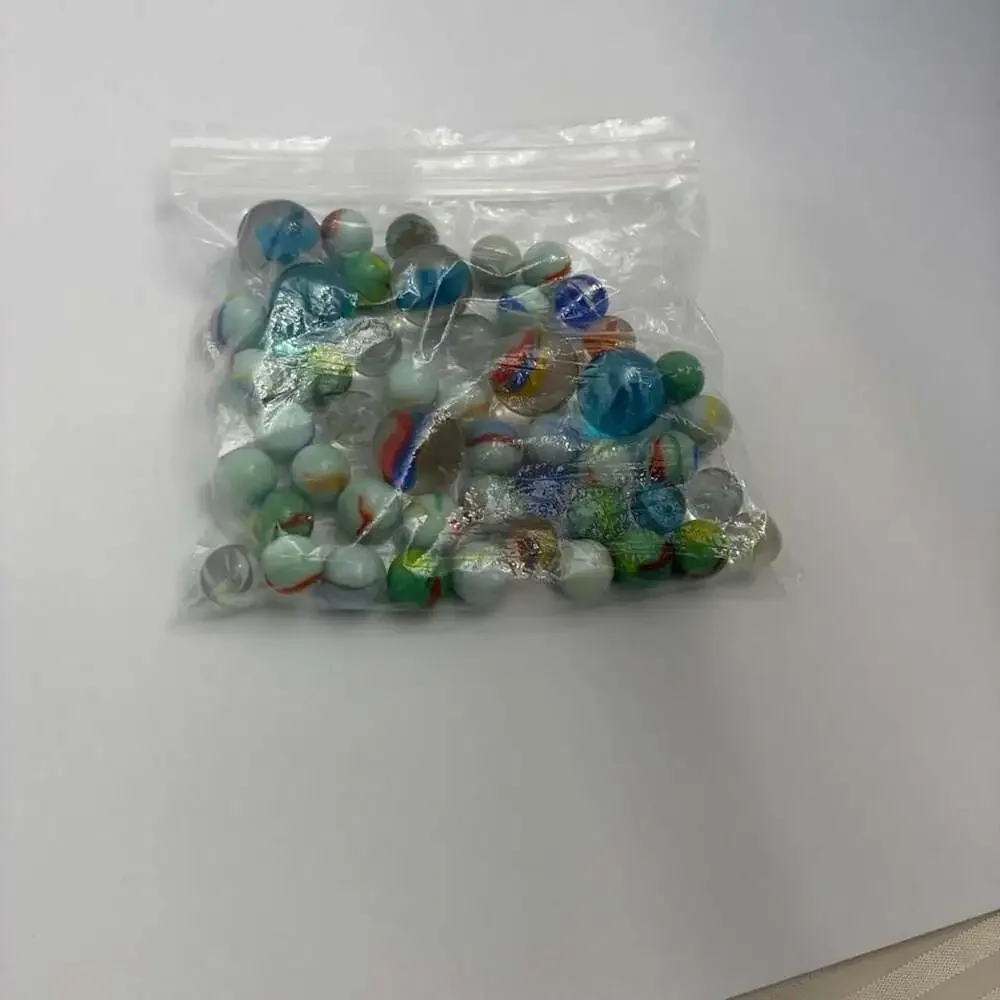 Vintage Assorted Glass Marble Lot Opaque Swirls Cat Eye Shooters